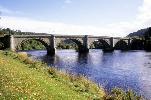 River Dunkels Tay Perthshire, krajevi na selu