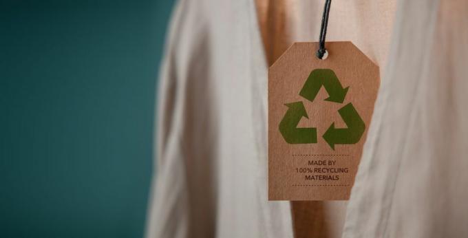 koncept proizvoda za recikliranje organski pamuk tkanina za recikliranje materijali bez otpada