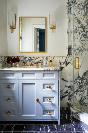 interijer stana u New Yorku, New Yorku dizajnirala elizabeth cooper kupaonica