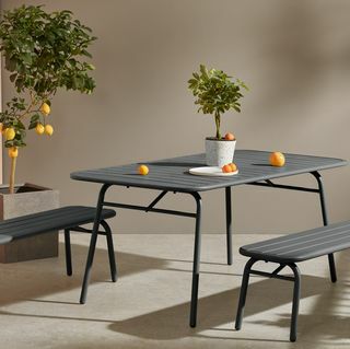 Garnitura za stolove za tice u vrtu, siva