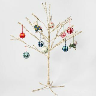 Metalik Thread White & Gold Christmas Tree Large