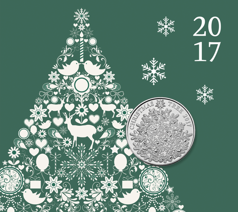 Kovanica za božićno drvce Royal Mint Silver £ 5 - 2017