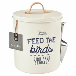 Bourin & Ball Enamel Bird Feed Tin, krema