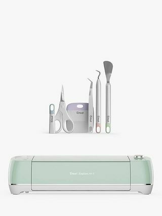 Cricut Explore Air 2 Stroj za rezanje, Mint & Basic Set alata, siva