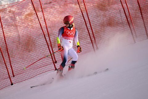 Mikaela Shiffrin iz SAD-a natječe se u prvoj vožnji veleslaloma za žene