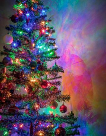 Božićno drvce - višebojne lampice