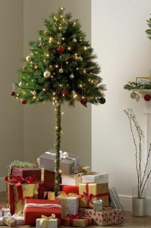 6ft božićno drvce s pola suncobrana - zeleno