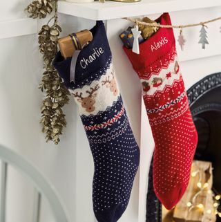 Božićna čarapa od pletenog sobova