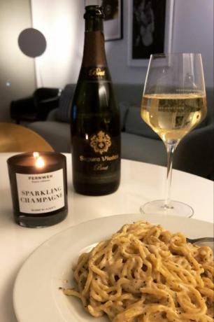 večera s tjesteninom sa šampanjcem