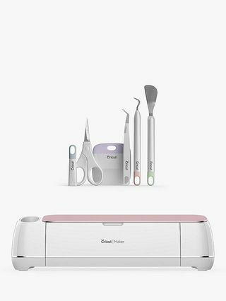 Cricut Maker Ultimate Smart Cutting Machine, Rose & Basic Set alata, siva