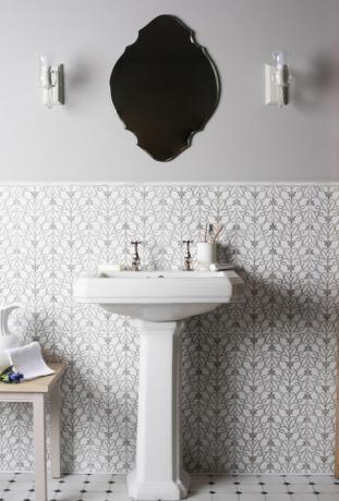 filigrana, polirane glazirane keramičke pločice u kupaonici, originalni stil