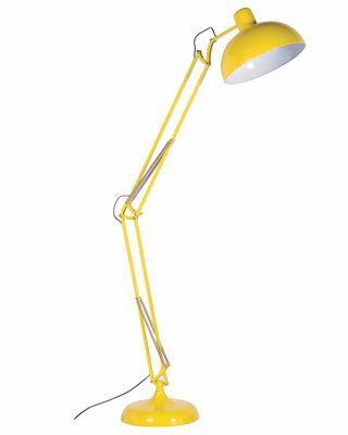 Žuta podna kutna svjetiljka