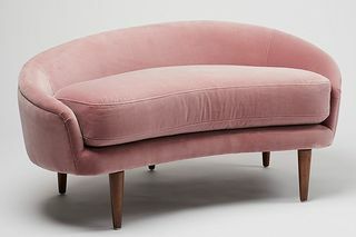 Luna Dusty Pink Velvet kauč za sjedenje