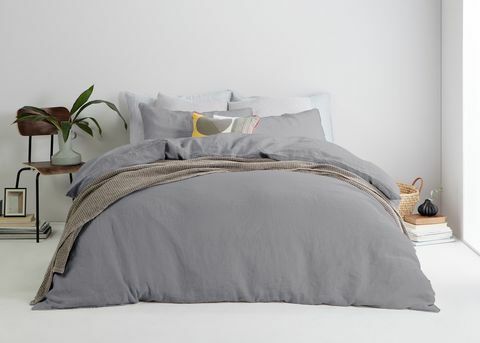 Brisa 100% posteljina s dvostrukim posteljinom, Steel, UK, Made.com