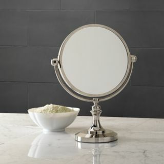 Lugarno stolno ogledalo - 11 "š x 5½" D x 14½ "H [Završetak: polirani nikal"