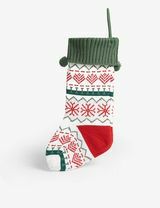 Pletene božićne čarape s uzorkom 47cm