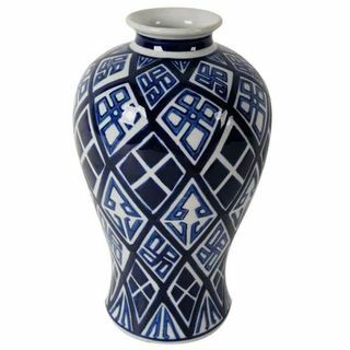 Plava i bijela ukrasna vaza