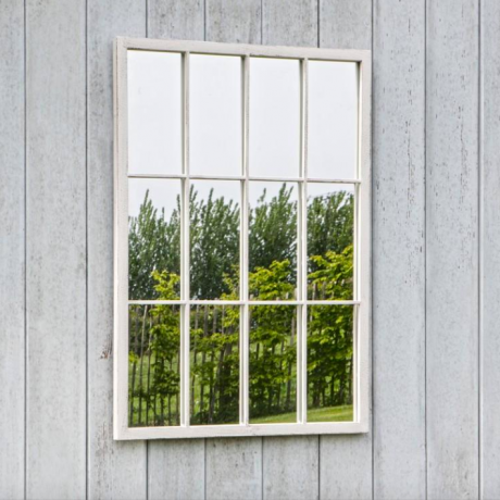 Vanjsko ogledalo Sarah Window Pane u bijeloj boji