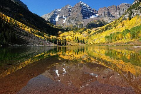 prekrasni jesenski pejzaži: zvona maruna, aspen, Colorado