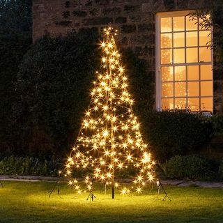 2m toplo bijelo LED vilinsko božićno drvce na otvorenom