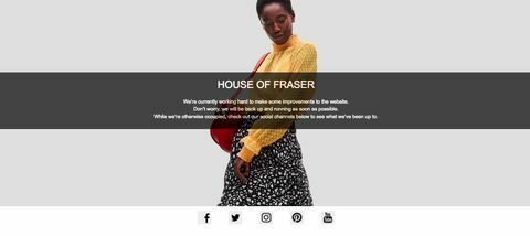 Vanjska web stranica House of Fraser