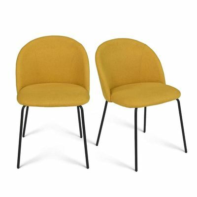 Blagovaonske stolice presvučene nano žutom tkaninom