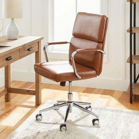 Okretna uredska stolica od umjetne kože