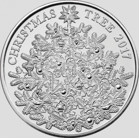 2017. Božićno drvce necirkulirani novčić £ 5 - ROYAL MINT