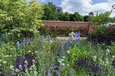 Vrt Wedgwood. Dizajnirao: Jamie Butterworth. Sponzorirao: Wedgwood. Pokaži vrt. RHS Chatsworth Flower Show 2019.