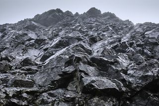 Pogled na planinsko penjanje, greben Black Cuillin, Otok Skye