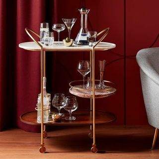 John Lewis & Partneri + Swoon Raine Bar Cart, Gold