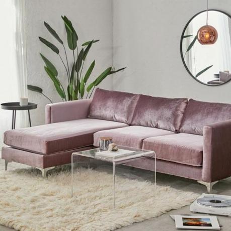 Sekcijska sofa od baršuna Chamberlin
