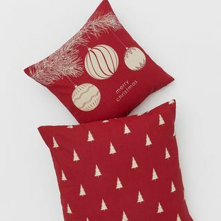 2 paketa platnenih navlaka za jastuke s božićnim motivom