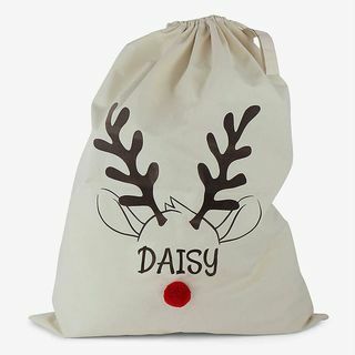 Božićna vreća od organskog pamuka personalizirana za sobove 75 cm