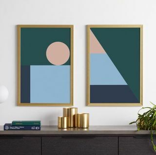 Sadie Geometrijski set od 2 uokvirene slike, 40 x 60 cm