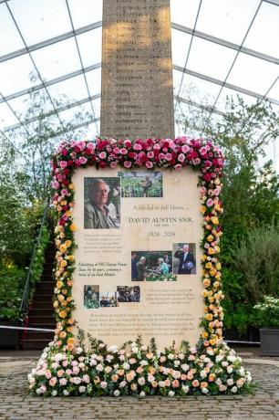 Spomenik Davidu Austinu Rosesu, Chelsea Flower Show 2019