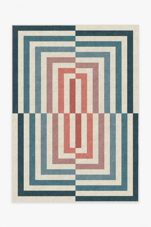 Jonathan Adler Op Art Teal Rug