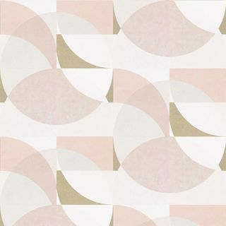 Geometric Blush Pink White Gold tapeta