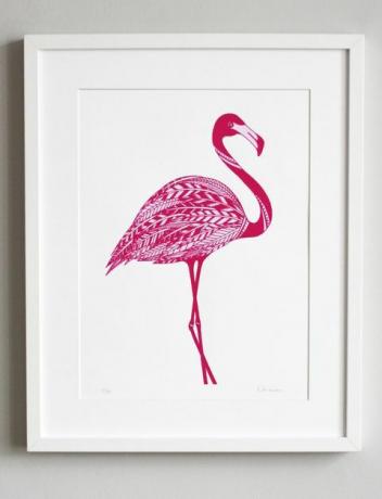 Pink Flamingo Kath Edwards, Artfinder