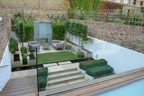 Suvremeni dizajn vrta u Kensingtonu - dizajnirala Kate Gould - konstruirala The Garden Builders