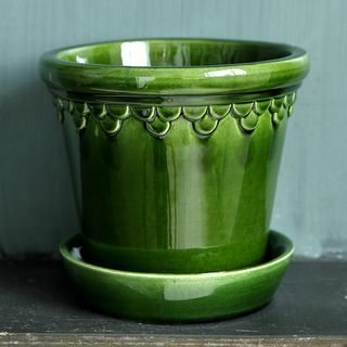 Lonč i tanjurić za glazirane biljke u Kopenhagenu - Smaragd - 21cm